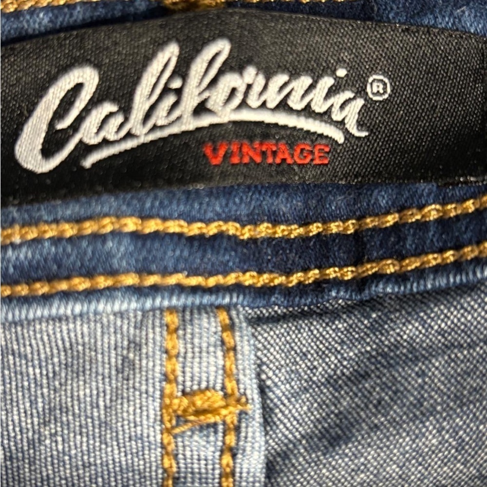 California Vintage Skinny Distressed Jeans Size 36 Stretch - Picture 3 of 5